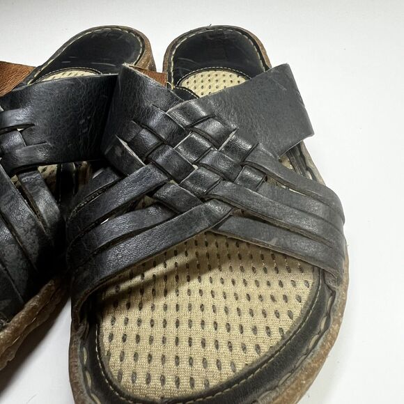 Born Brown Woven Leather Cushioned Slide Sandals US 7 M/W - Picture 6 of 10